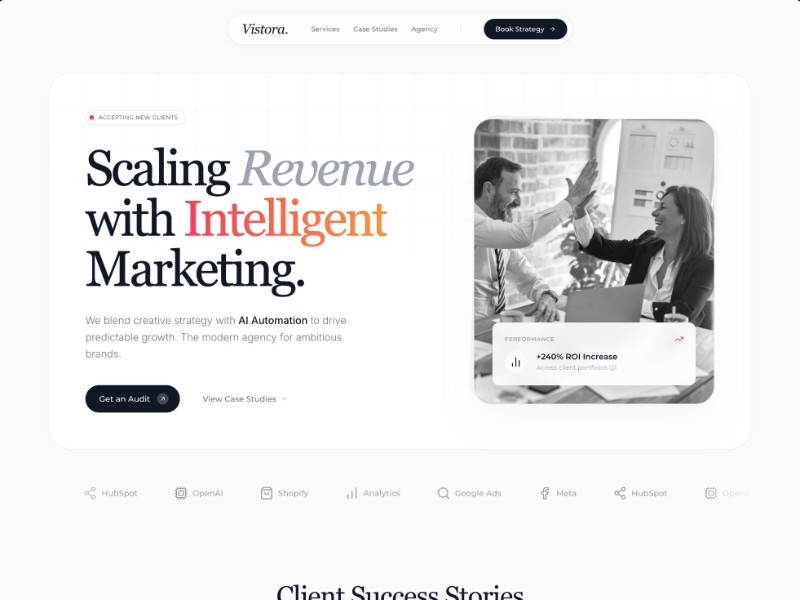 Preview for AI Marketing Agency Landing Page Template