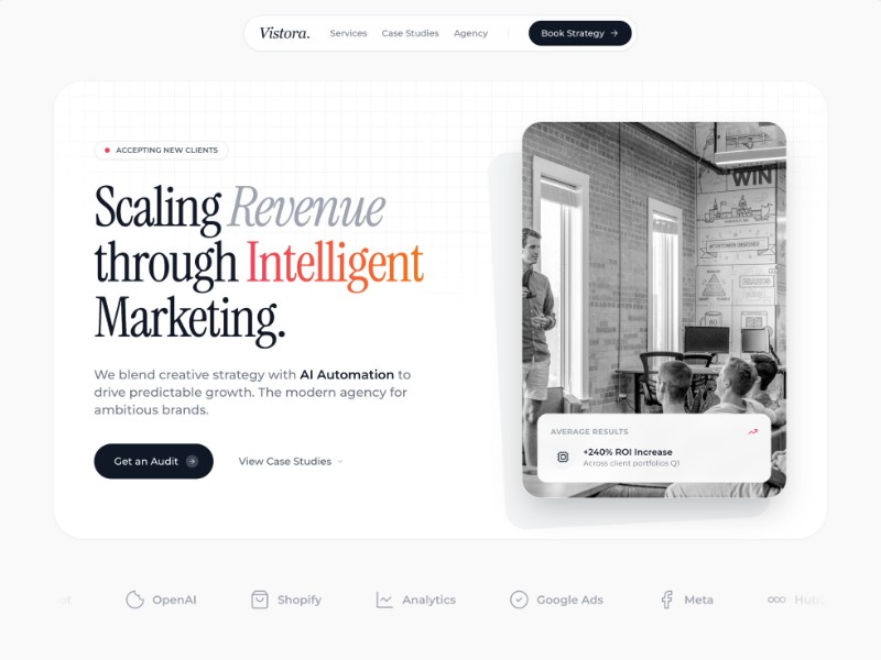 Preview for AI Marketing Agency Landing Page Template