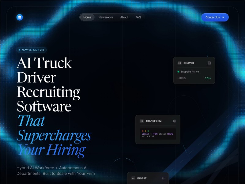 Preview for AI Truck Driver Recruiting Landing Page Template