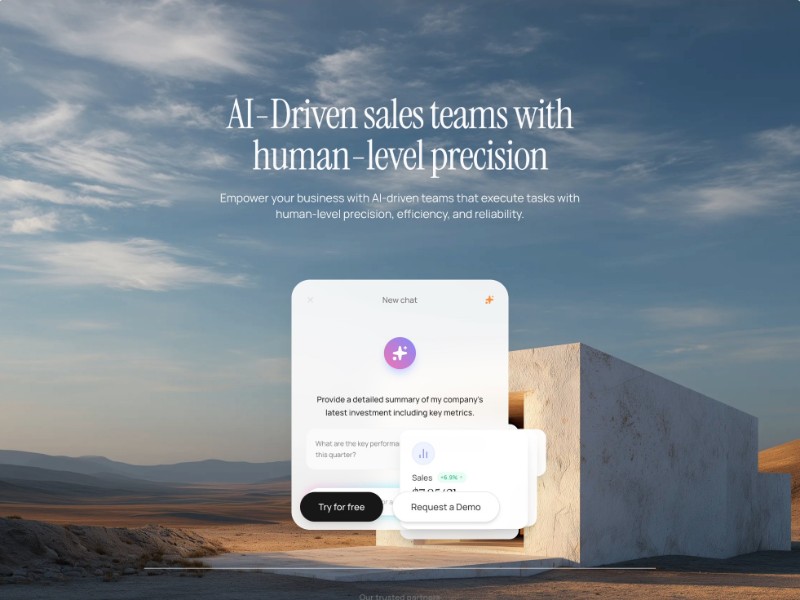Preview for AI Sales Hero Landing Page Template