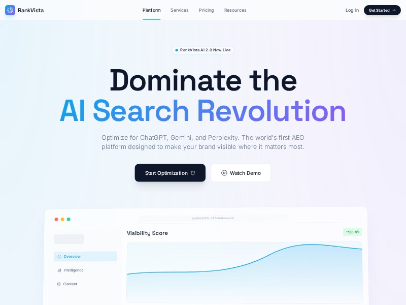 Preview for AI SEO Platform Landing Page Template