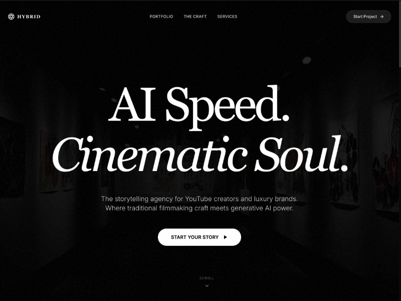 Preview for AI Cinematic Studio Landing Page Template