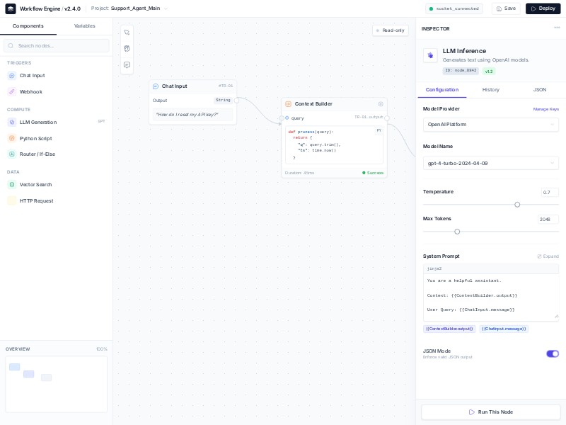 AI Workflow Engine UI Template