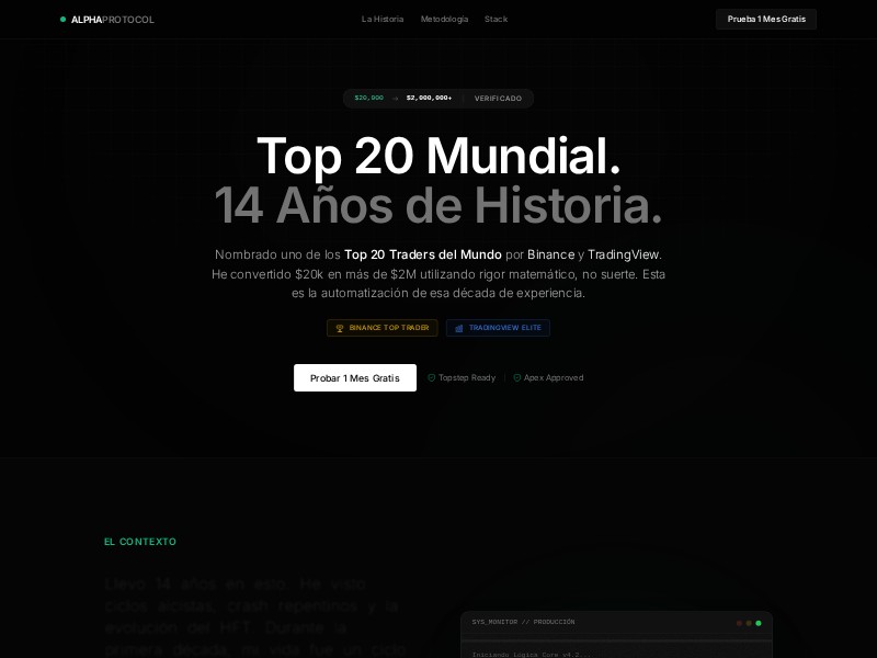 Preview for Trading Bot Landing Page Template