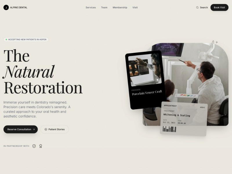 Preview for Alpine Dental Clinic Landing Page Template