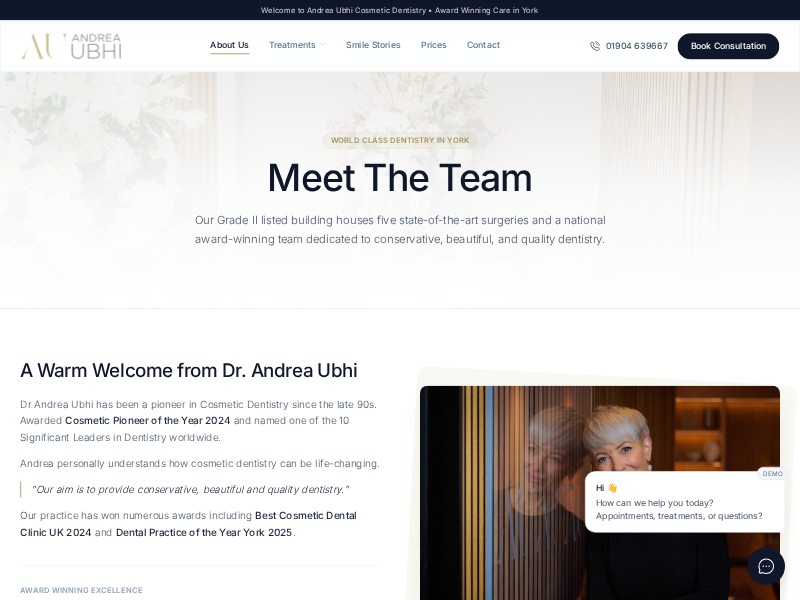 Preview for Andrea Ubhi Cosmetic Dentistry Team Page Template