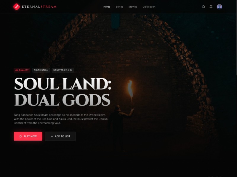 Preview for Donghua Streaming Landing Page Template
