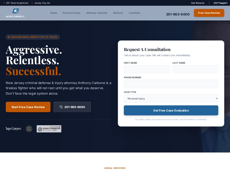 Preview for Law Firm Landing Page Template
