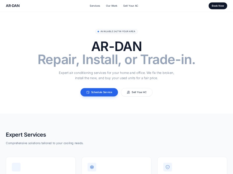 Preview for AC Services Landing Page Template