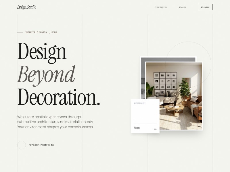 Preview for Architecture Portfolio Landing Page Template