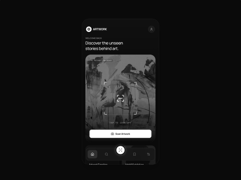 Preview for Art Recognition Flow Mobile UI Template