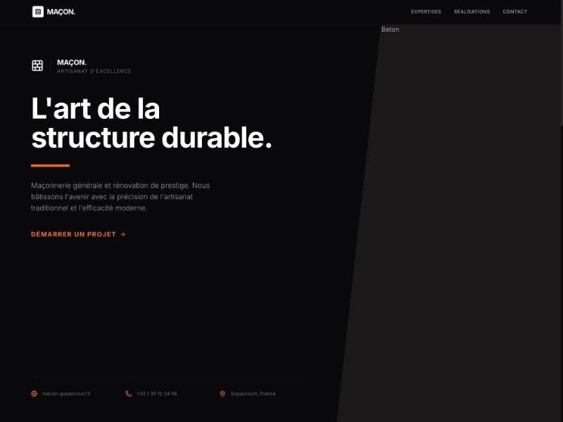 Preview for Artisan Masonry Service Landing Page Template