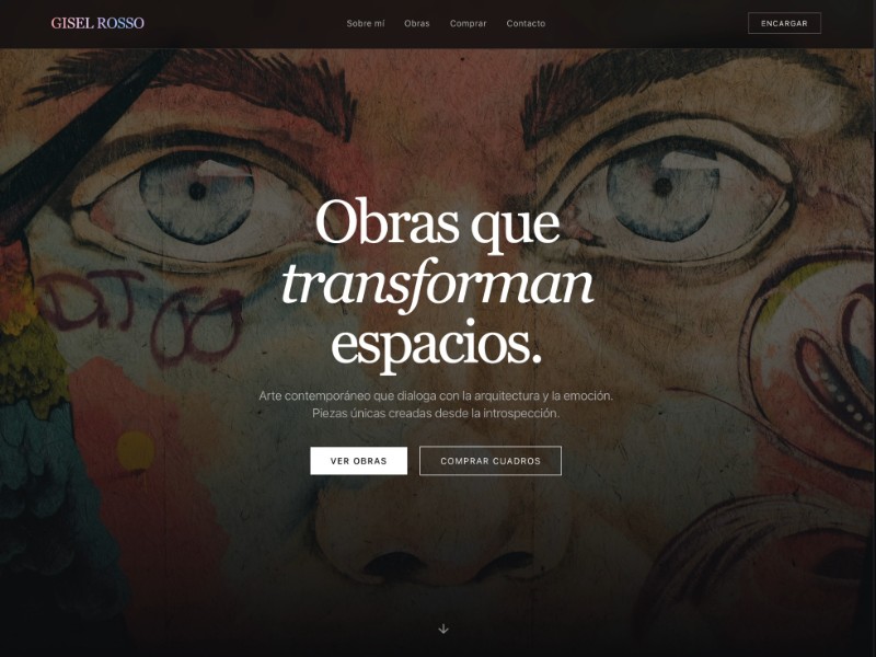 Preview for Artist Portfolio Landing Page Template