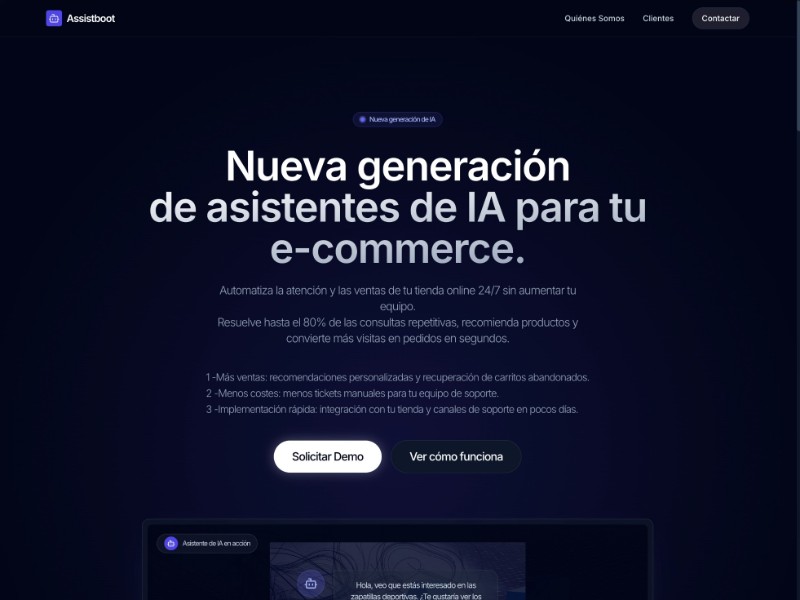 Preview for AI E-commerce Landing Page Template