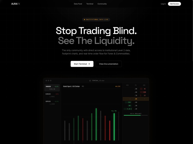 Preview for Forex Trading Terminal Landing Page Template