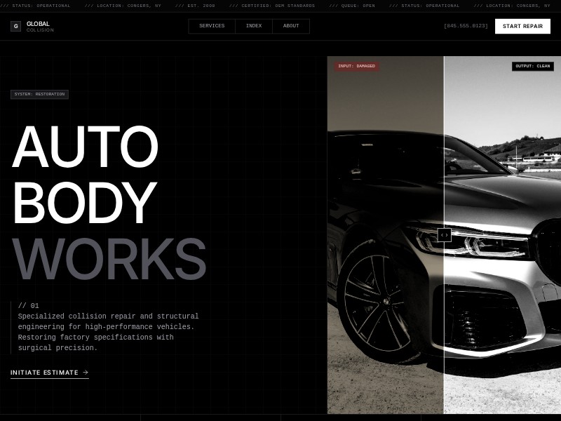 Preview for Auto Body Repair Landing Page Template