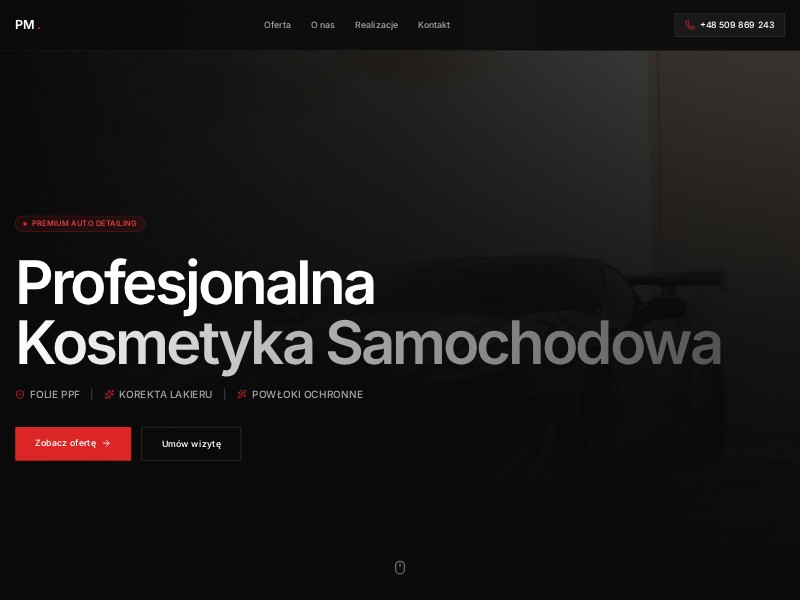 Preview for Auto Detailing Landing Page Template