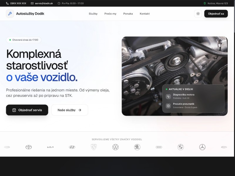 Preview for Auto Service Landing Page Template