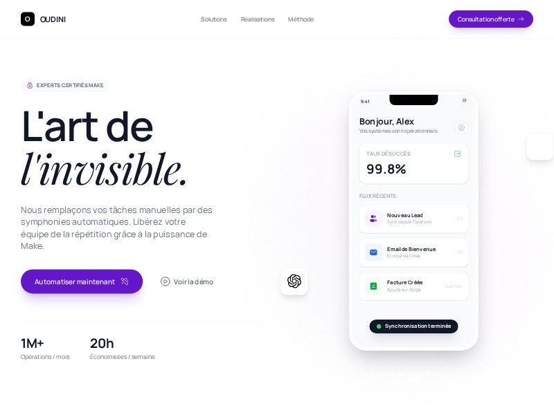 Preview for Automation Agency Landing Page Template