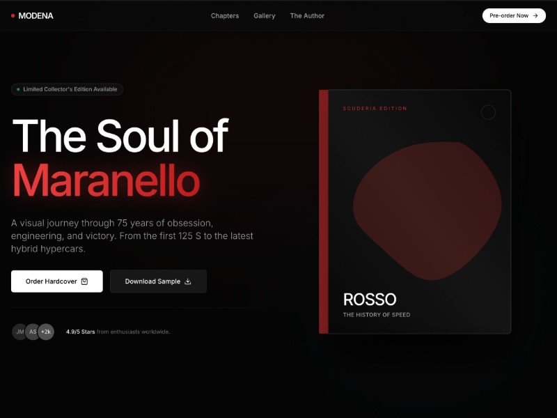 Preview for Automotive Book Landing Page Template