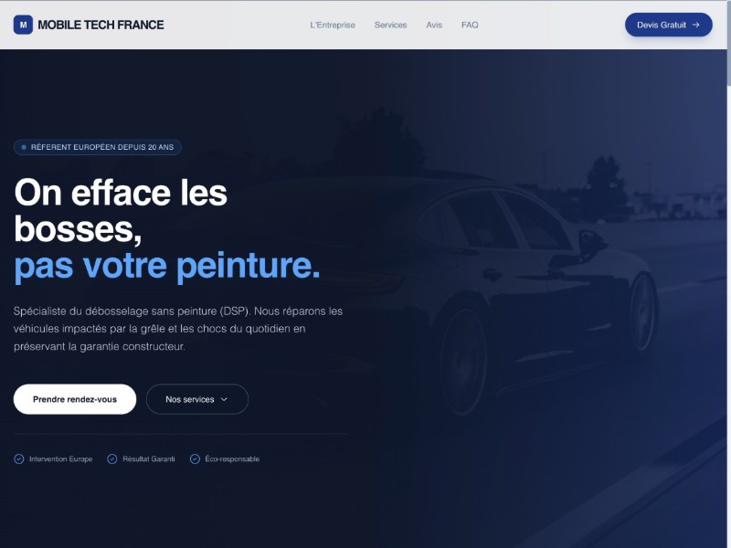 Preview for Automotive DSP Services Landing Page Template