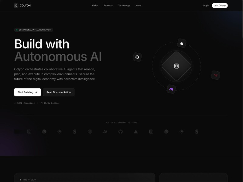 Preview for Autonomous AI Security Landing Page Template