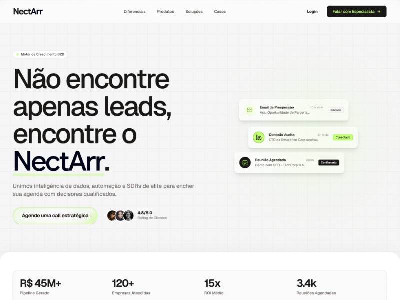 Preview for B2B Growth & CRM Landing Page Template