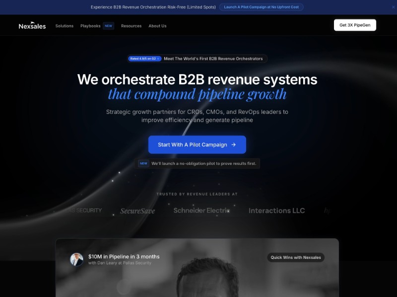 Preview for Humain Demand B2B Outbound Landing Page Template