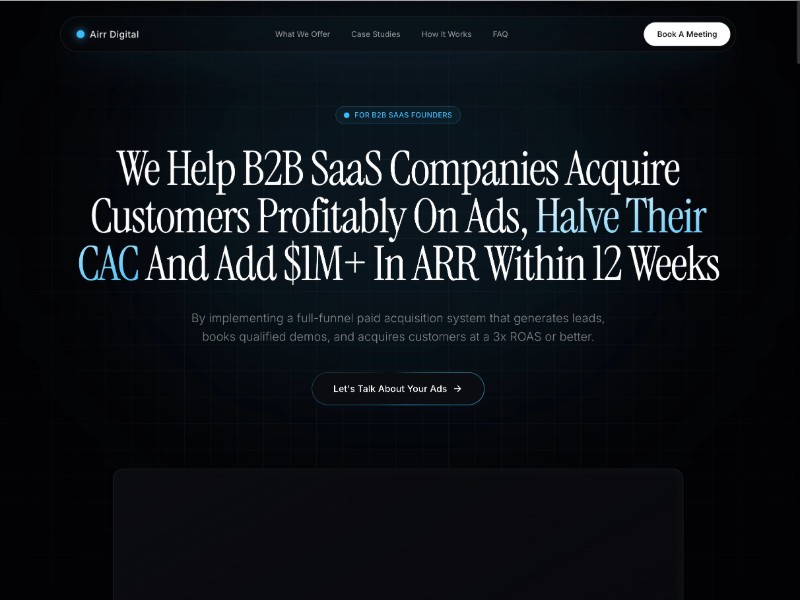 Preview for B2B SaaS Agency Landing Page Template