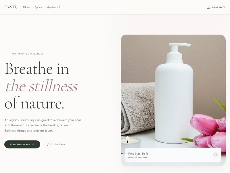 Preview for Bali Spa & Wellness Landing Page Template
