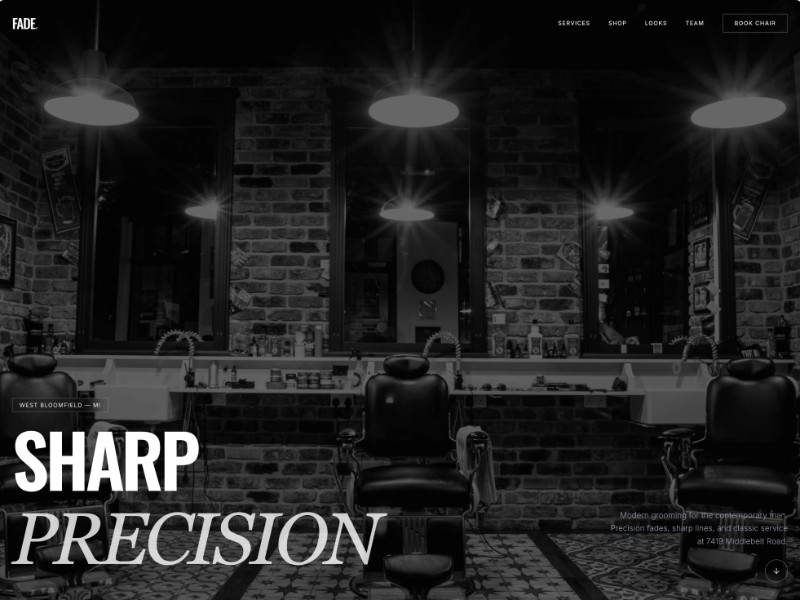 Preview for Barbershop Landing Page Template