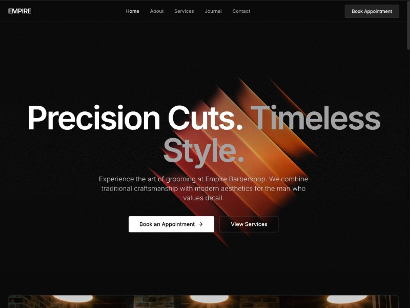 Preview for Barbershop Landing Page Template