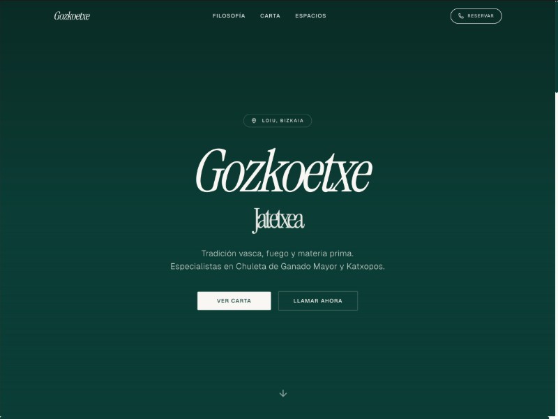 Preview for Basque Restaurant Landing Page Template