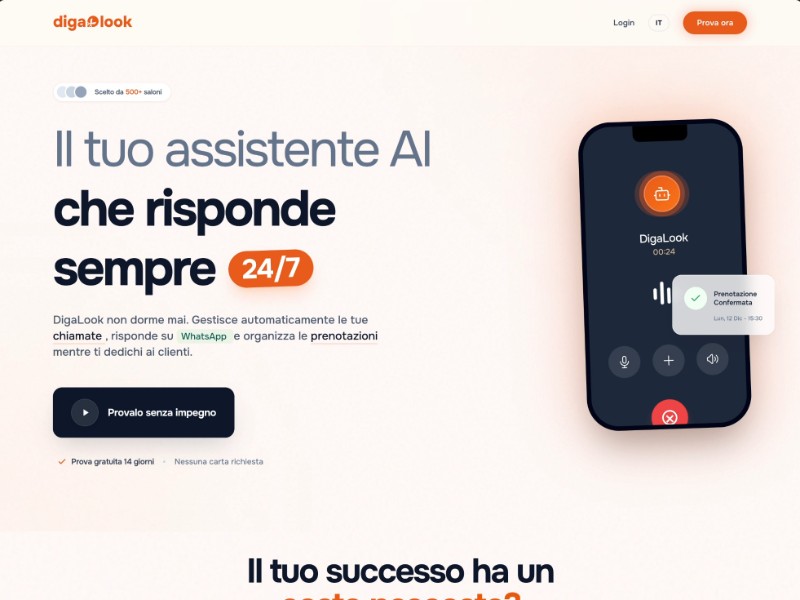 Preview for Digalook Landing Page