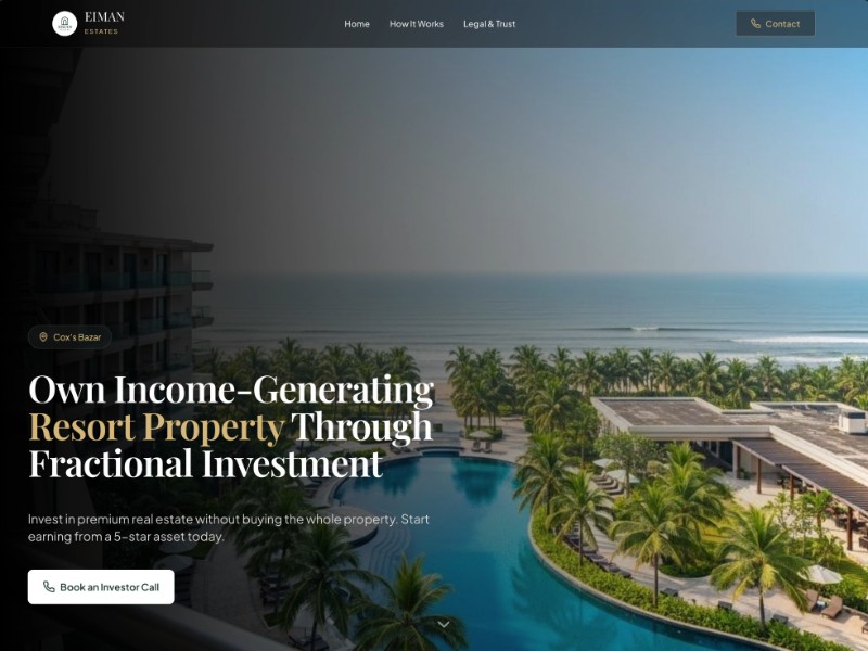 Preview for Luxury Real Estate Investment Landing Page Template