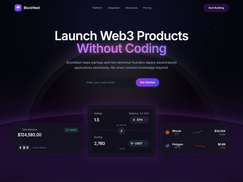 Preview for Web3 SaaS Landing Page Template