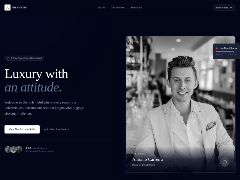Preview for Boutique Hotel Landing Page Template