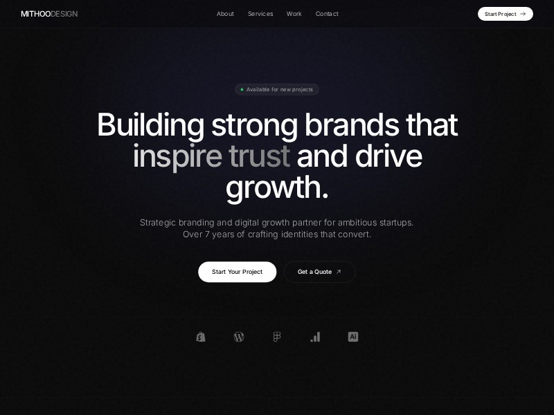 Preview for Brand Consultant Portfolio Landing Page Template
