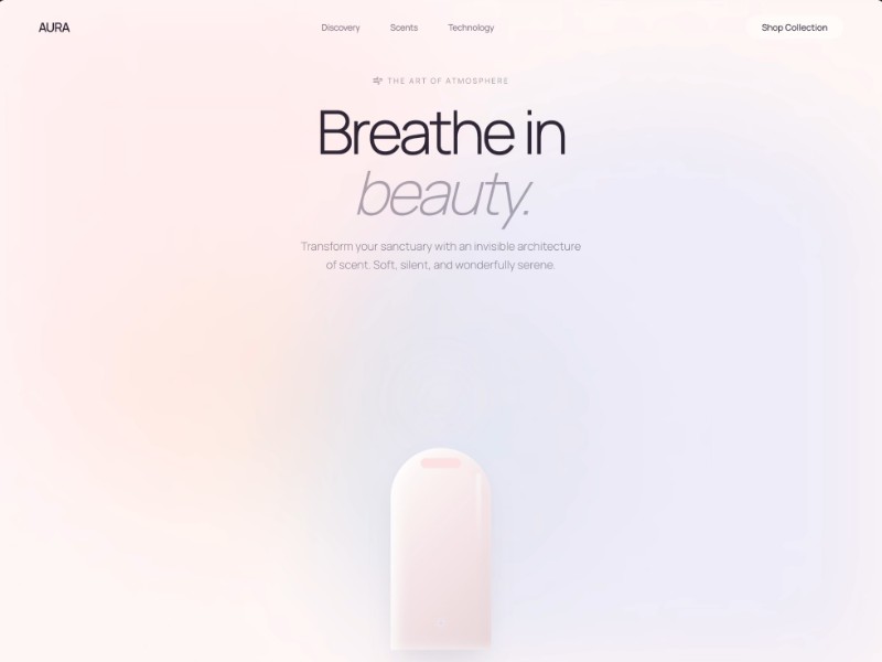 Preview for AURA Scent Diffuser Landing Page Template