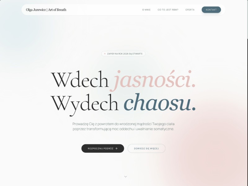 Preview for Breathwork Practitioner Landing Page Template