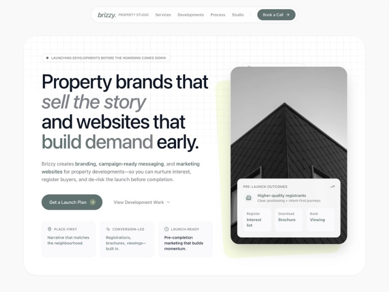 Preview for Real Estate Property Studio Landing Page Template