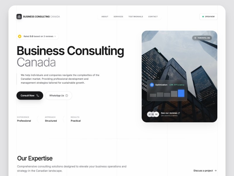 Preview for Business Consulting Landing Page Template