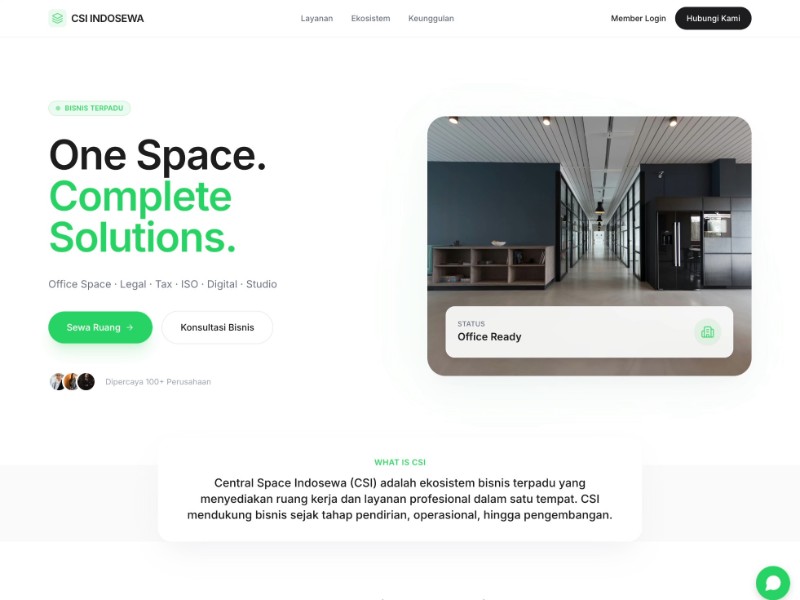 Preview for Business Services Landing Page Template