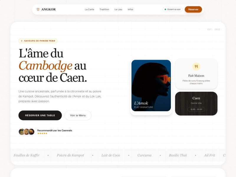 Preview for Cambodian Restaurant Landing Page Template