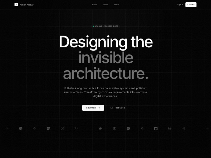 Preview for Developer Portfolio Landing Page Template