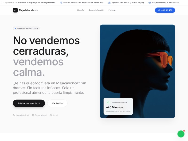 Preview for Cerrajero Servicios Landing Page Template