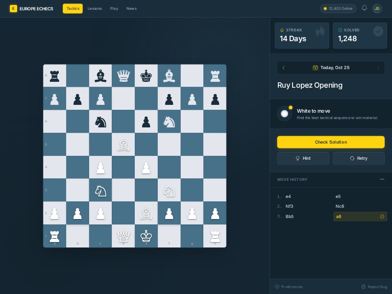 Preview for Chess Tactics Trainer App Template