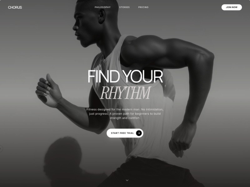 Preview for Men’s Fitness Landing Page Template