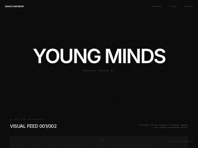 Preview for Cinematic Portfolio Landing Page Template