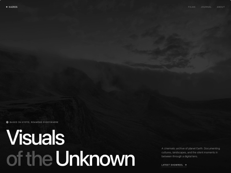 Preview for Cinematic Travel Filmmaker Portfolio